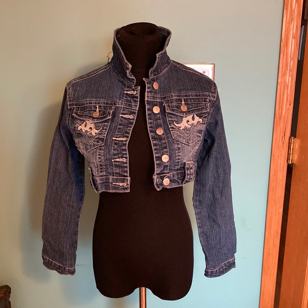 Apollo cropped girls jean jacket